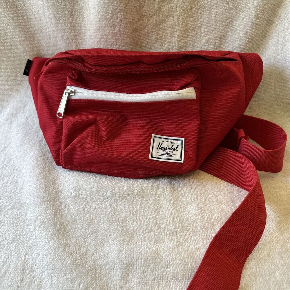 HERSCHEL SUPPLY COMPANY UNISEX HIP FANNY PACK WAIST BAG ZIPPER Red